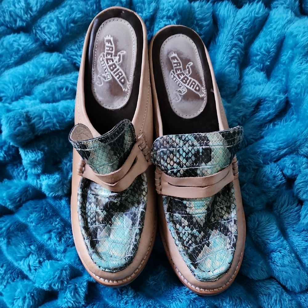 Freebird Multicolor Snakeskin Loafers
